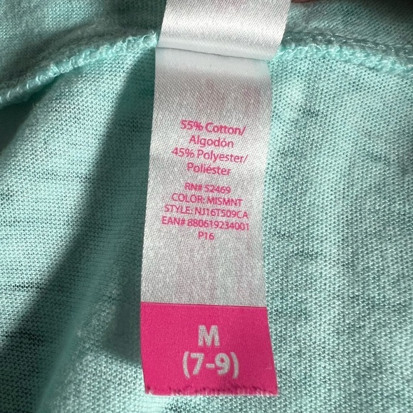 No Boundaries hooded light weight long sleeve top. Size: M (7-9) Aqua Color. - Picture 3 of 8